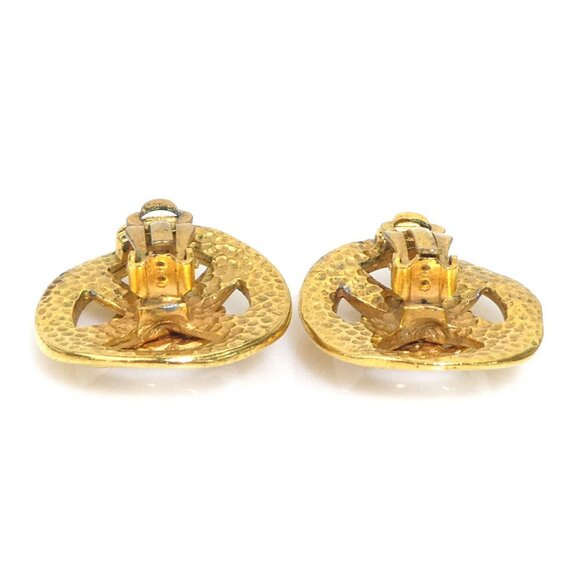 CHANEL Gold Logo Earrings main image 0